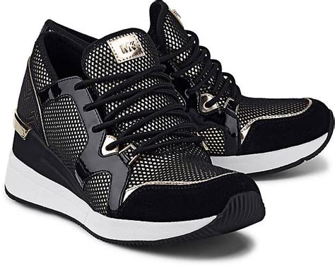 michael kors liv trainer schwarz 39|Liv Leather and Logo Jacquard Trainer .